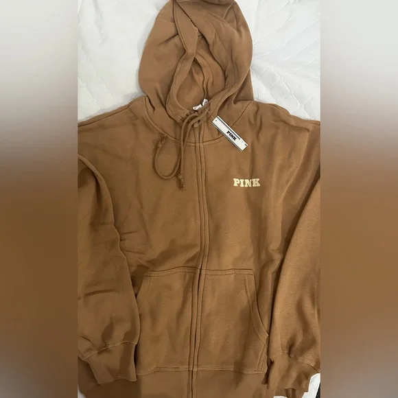 PINK Victoria’s Secret Everyday Fleece Zip-up Hoodie sweatshirt hooded sweater - Picture 4 of 6